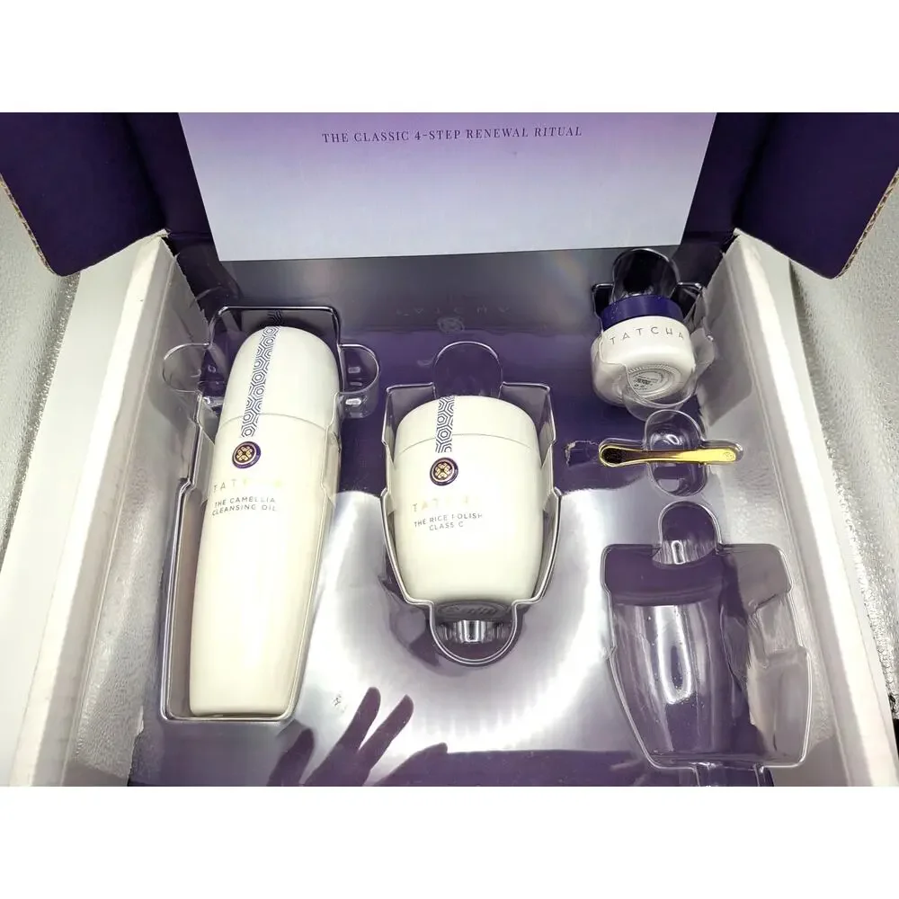 TATCHA The Ritual Renewal Skincare Gift Set Open Box Missing Renewal Cream READ